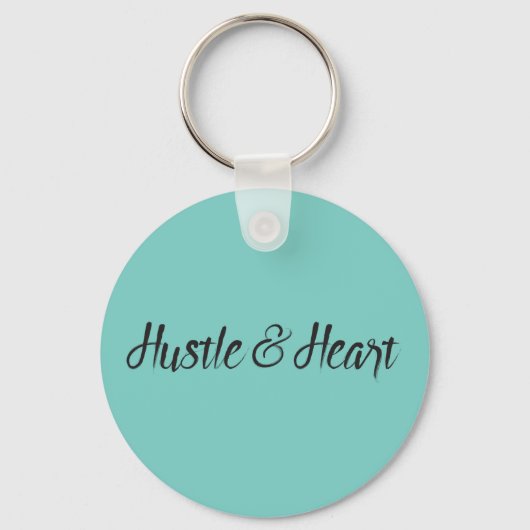 Hustle and Heart Typografie Sleutelhanger (Voorkant)