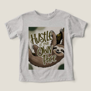 Hustle at Your Own Pace' Sloth Graphic