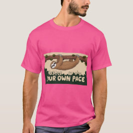 Hustle at Your Own Pace' Sloth Graphic T-shirt