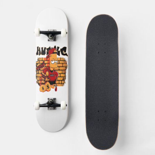 Hustle Bart Persoonlijk Skateboard (Voorkant)