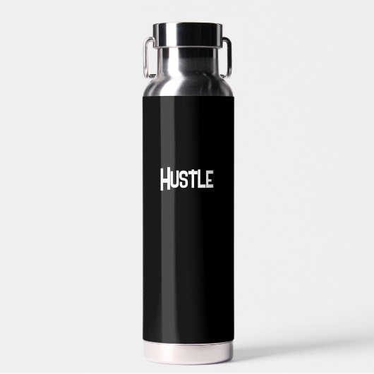 Hustle Black/Silver Waterfles (Voorkant)