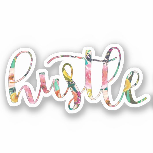 Hustle Boho floral Sticker (Voorkant)