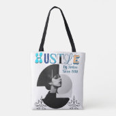 Hustle Canvas tas – Motivatie dagelijkse draagtas (Achterkant)