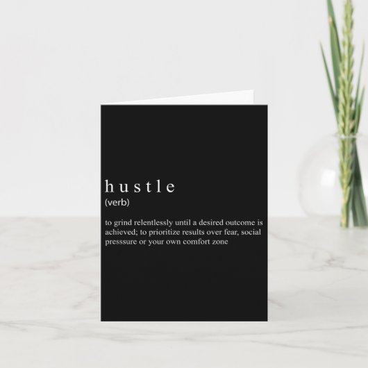 Hustle Definition Kaart (Voorkant)