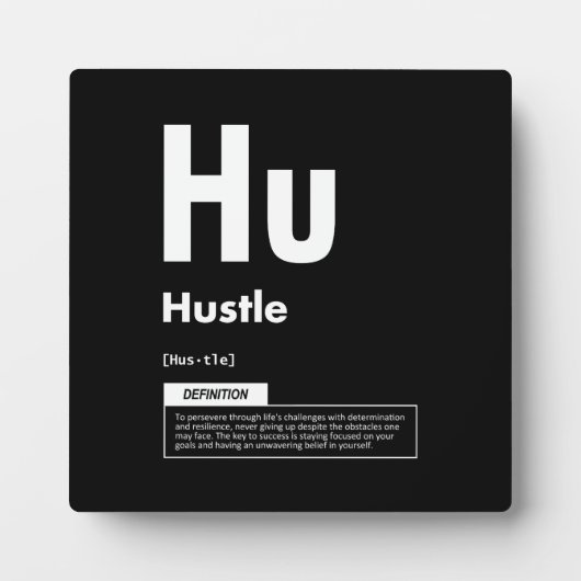 Hustle - element van succes - Motivatie Fotoplaat (Voorkant)