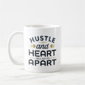 Hustle en hart zal u onderscheiden koffie Mok (Links)