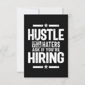Hustle Entrepreneur Shirt Hustle tot je kater RSVP Kaartje (Voorkant)