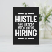 Hustle Entrepreneur Shirt Hustle tot je kater RSVP Kaartje (Staand voorkant)
