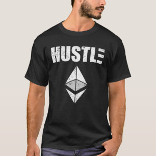 HUSTLE Ethereum Symbool Cryptocurrency NFT Artist  T-shirt