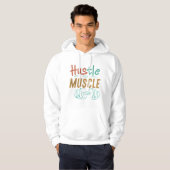 Hustle for Muscle Hoodie (Voorkant volledig)