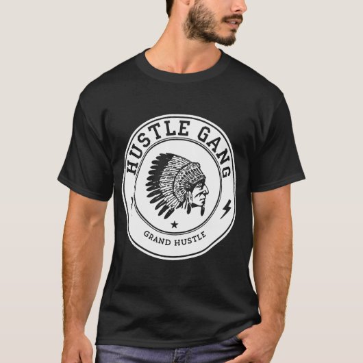 Hustle Gang Mannen Hustle T-shirt (Voorkant)