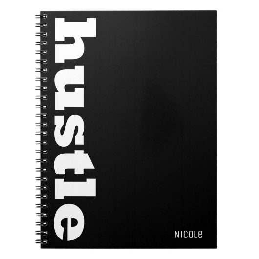 HUSTLE Gepersonaliseerde Inspirerend Werk Kantoor Notitieboek (Voorkant)