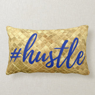#Hustle Gold Texture Pillow Kussen