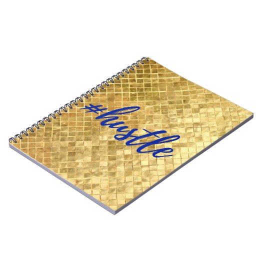 Hustle Gold Texture Spiral notebook Notitieboek (Linkerzijde)