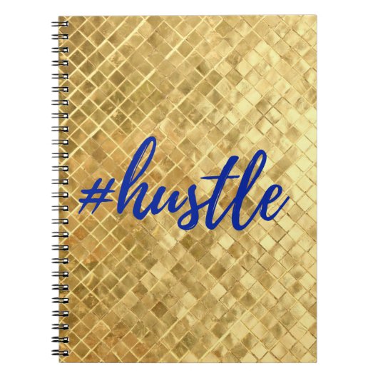 Hustle Gold Texture Spiral notebook Notitieboek (Voorkant)