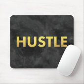 Hustle Gold Waterverf Modern Typografie Mousepad Muismat (Met muis)