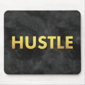 Hustle Gold Waterverf Modern Typografie Mousepad Muismat (Voorkant)