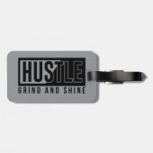 Hustle Grind en Shine Motivatie Quote Bagagelabel (Achterkant horizontaal)