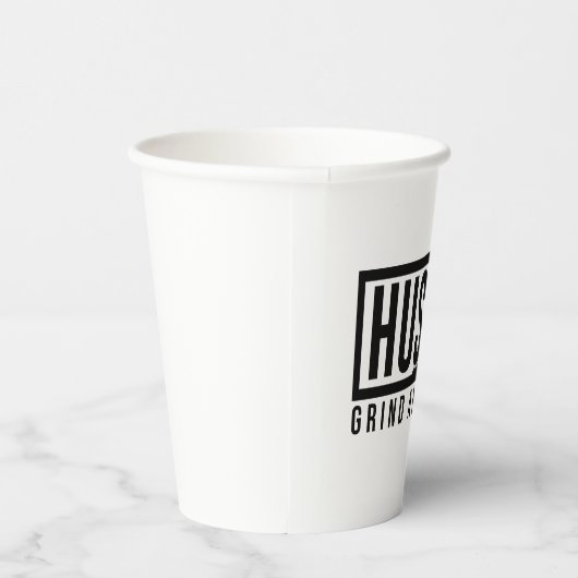 Hustle Grind en Shine Motivatie Quote Papieren Bekers (Rechts)