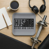 Hustle Grind en Shine Motivatie Quote Papieren Bordje