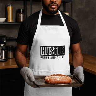 Hustle Grind en Shine Motivatie Spreuk Standaard Schort