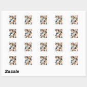 Hustle Hard Blijf nederig Ronde Sticker (Vel)
