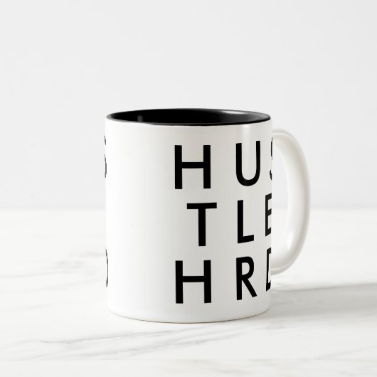 Hustle Hard | Funny Humor Joke Slogan Mok (Voorkant rechts)