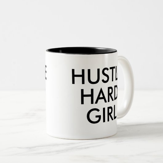 Hustle Hard Girl | Funny Humor Joke Slogan Mok (Voorkant rechts)
