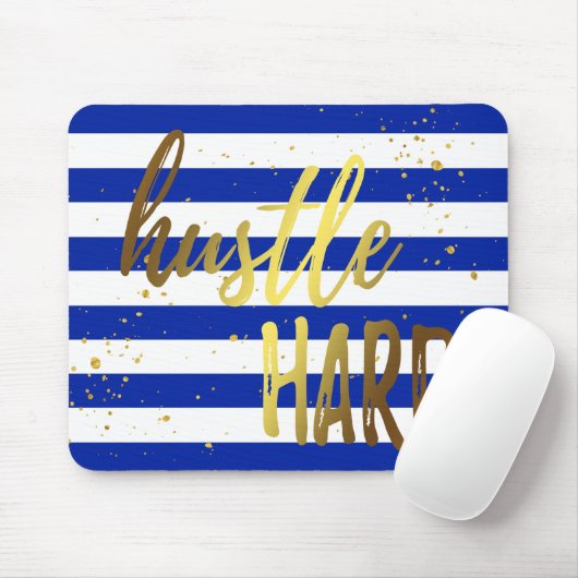 Hustle Hard Gold Foil Effect Mousepad Muismat (Met muis)