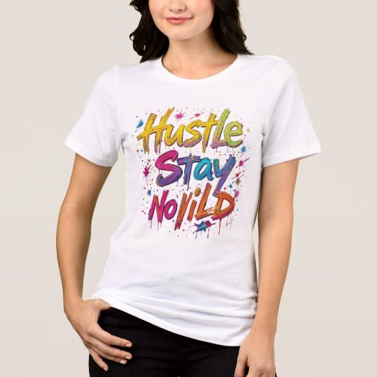 "Hustle Hard Graffiti T-Shirt – Bold Urban Street  (Voorkant)