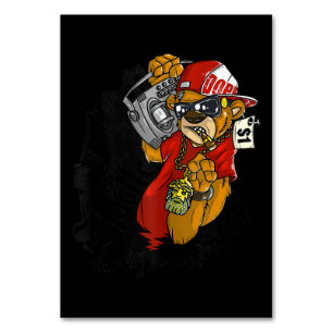 Hustle Hard Hip Hop Teddy Bear Gangster Rap Kaart