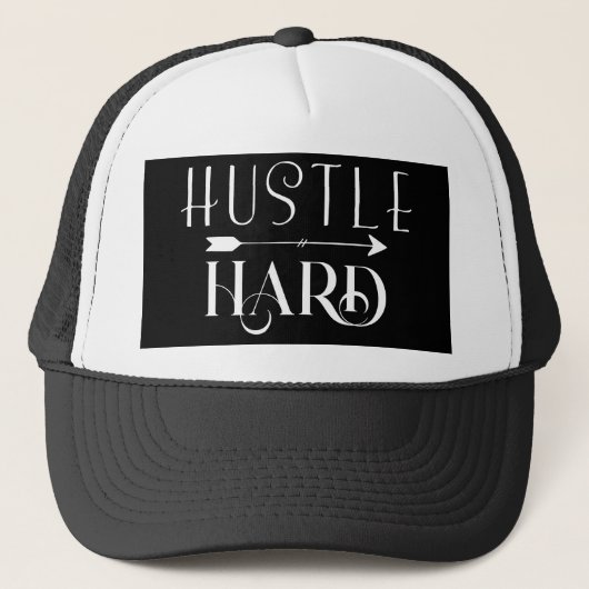Hustle Hard Motivation Grind Dream Chaser Legacy Trucker Pet (Voorkant)