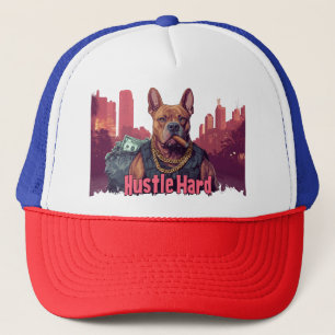 Hustle Hard - Pitbull hond met geld en sigaar Trucker Pet