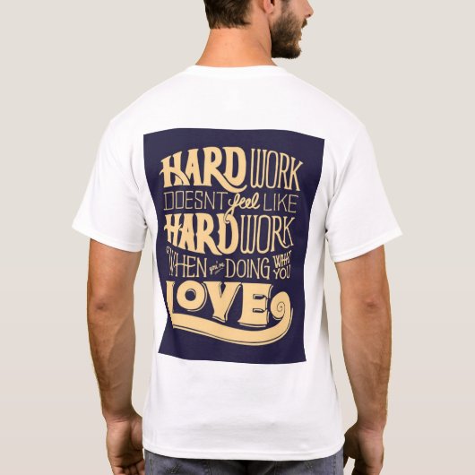 Hustle Hard" T-Shir T-shirt (Achterkant)