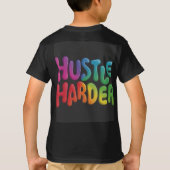 Hustle Harder Kinderen Basic T-shirt (Achterkant)