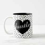 Hustle Heart Dalmatian-Stippen Tweekleurige Koffiemok (Links)
