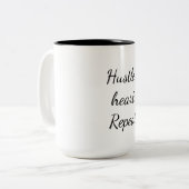 Hustle Heart Repeat Motiverende Mok – Inspiratie (Voorkant links)
