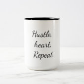 Hustle Heart Repeat Motiverende Mok – Inspiratie (Center)