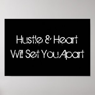 Hustle & Heart Sports Poster