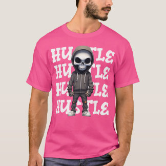 Hustle Hip Hop Skelet Urban Streetwear Geld SKU T-shirt