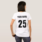 Hustle Hit Baseball Softball Shirsey T-shirt (Achterkant volledig)
