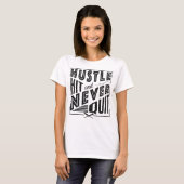 Hustle Hit Baseball Softball Shirsey T-shirt (Voorkant volledig)