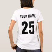 Hustle Hit Baseball Softball Shirsey T-shirt (Achterkant)