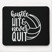 Hustle Hit en nooit Volleyball Lovers stoppen Muismat (Voorkant)