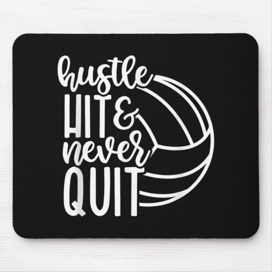 Hustle Hit en nooit Volleyball Lovers stoppen Muismat (Voorkant)