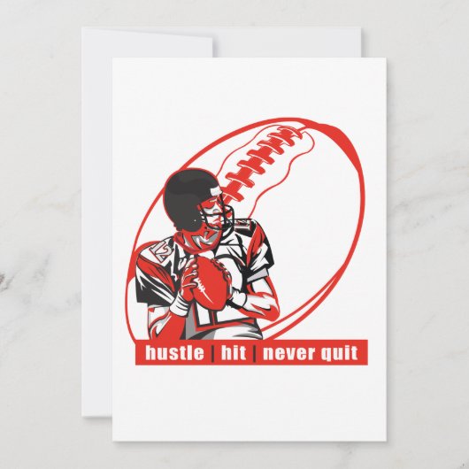 Hustle | Hit | Nooit Football Player afsluiten - R Kaart (Voorkant)