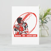 Hustle | Hit | Nooit Football Player afsluiten - R Kaart (Staand voorkant)