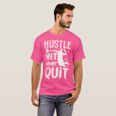 Hustle Hit stopt nooit met volleybal T-shirt (Voorkant volledig)