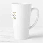 Hustle, Home, Heart: Motivatie comfortontwerp Latte Mok (Rechts)