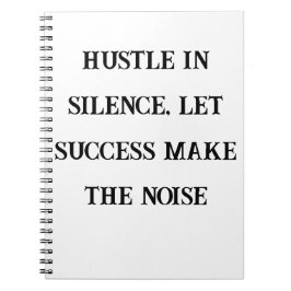 Hustle in Silence Motivatie Notitieboek voor manne